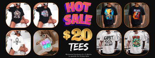 $20 HUSTLE TEE Wholesale Pre-Made
