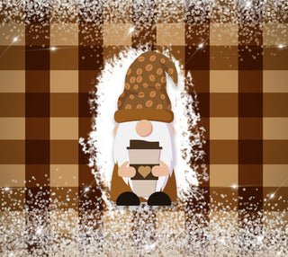 'Coffee Lover Gnome" 20oz Tumbler Wrap