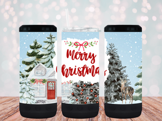 "Merry Christmas Winter" 16oz 4-in-1 Bluetooth Speaker Tumbler