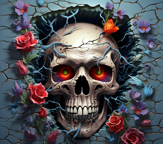 "Roses & Skulls" 20oz Tumbler Wrap