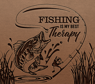 "Fishing Therapy" 20oz Tumbler Wrap