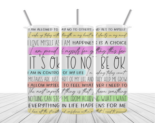 "It's OK to Not Be Ok" 20oz Tumbler Wrap