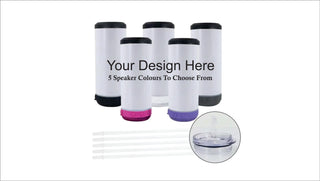 "Design Your Own" 16oz 4-in-1 Bluetooth Speaker Tumbler