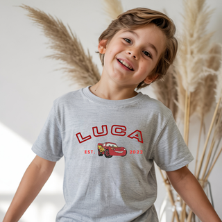 Boys Personalised Cars Tee