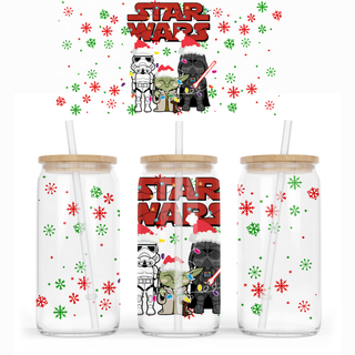 Lux Label & Co. Uv DTF Print Wraps STAR WARS CHRISTMAS- INSTOCK 16 OZ UV DTF WRAP