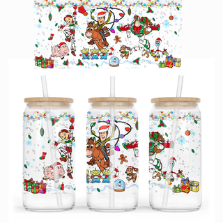 Lux Label & Co. Uv DTF Print Wraps TOY STORY CHRISTMAS-  INSTOCK 16 OZ UV DTF WRAP