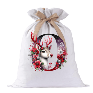 LUXYHUSTLE O DEER SPARKLE LETTERS -  Santa Sack Size DTF Print
