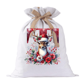LUXYHUSTLE T DEER SPARKLE LETTERS -  Santa Sack Size DTF Print