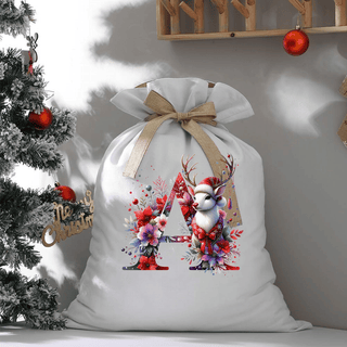 LUXYHUSTLE A DEER SPARKLE LETTERS -  Santa Sack Size DTF Print
