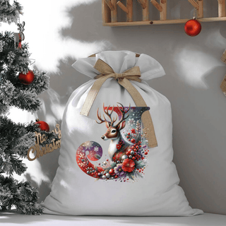 LUXYHUSTLE J DEER SPARKLE LETTERS -  Santa Sack Size DTF Print