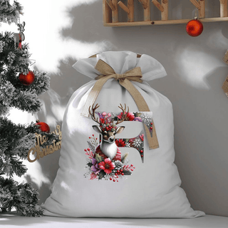 LUXYHUSTLE F DEER SPARKLE LETTERS -  Santa Sack Size DTF Print