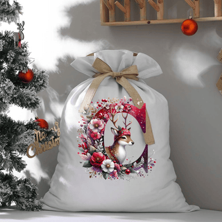 LUXYHUSTLE C DEER SPARKLE LETTERS -  Santa Sack Size DTF Print