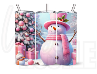 LUXYHUSTLE PINK SNOWY - 20 Oz SUBLIMATION PRINT