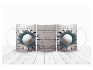 "3D Golf Ball" Mug
