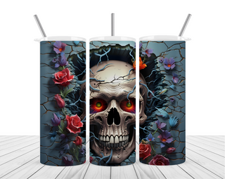 "Roses & Skulls" 20oz Tumbler Wrap
